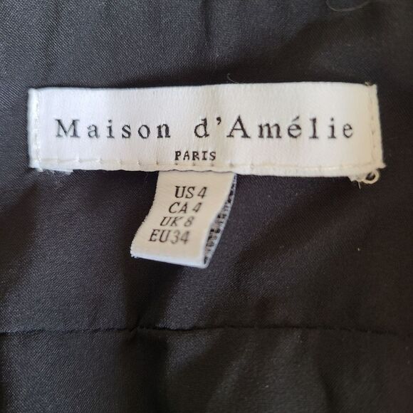 NEW maison d'amelie houndstooth plaid mini skirt zip front womens size 4 - Picture 5 of 6